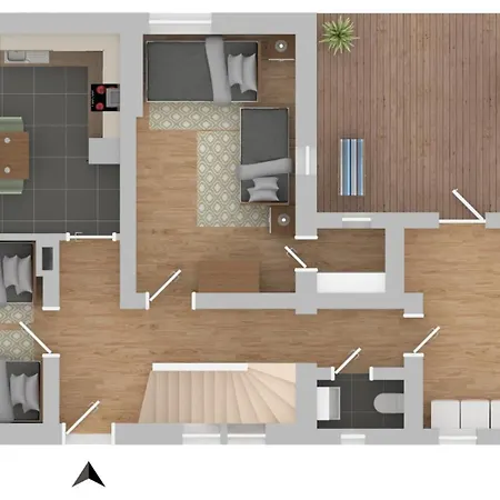 Worker's F7 - Haus Mit 4 Schlafzimmern Fuer 8 Personen Holiday home Wesel (North Rhine-Westphalia)